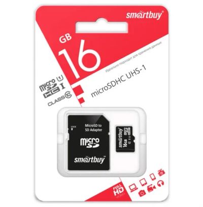 Лот: 14291770. Фото: 1. Карта памяти microSDHC SmartBuy... Карты памяти