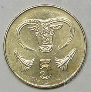 Лот: 1165139. Фото: 1. Кипр. 5 цент 2004г. Европа