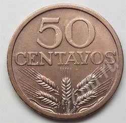 Лот: 202703. Фото: 1. Португалия. 50 сентаво 1970г. Европа