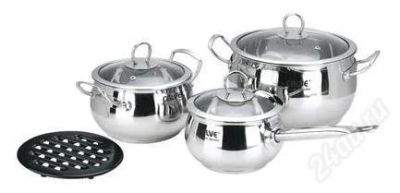 Лот: 2621605. Фото: 1. Набор кухонной посуды Calve CL-1090... Сковороды и сотейники