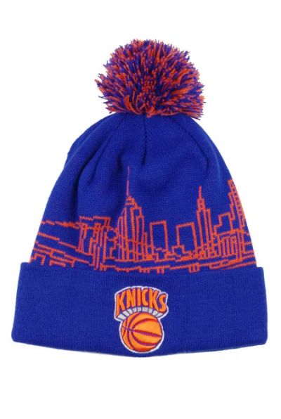 Лот: 4594980. Фото: 1. Шапка New York Knicks с помпоном. Головные уборы