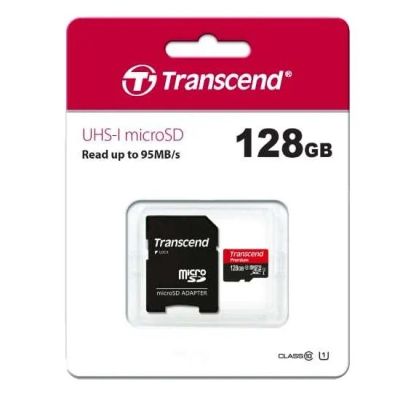 Лот: 21516770. Фото: 1. Карта MicroSD 128 Гб Transcend... Карты памяти
