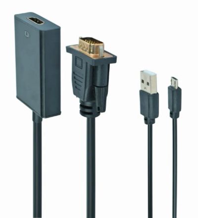 Лот: 25010525. Фото: 1. Переходник VGA (M)-HDMI (F) Cablexpert... Шлейфы, кабели, переходники