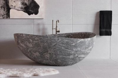 Лот: 9854404. Фото: 1. Ванна из редких пород камня/окаменелого... Мебель для ванной комнаты