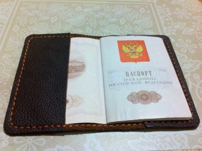 Лот: 6335159. Фото: 1. Обложка для паспорта натуральная... Другое (аксессуары)