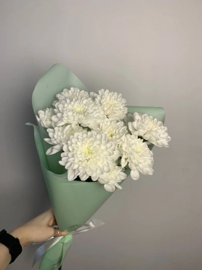 Лот: 25718399. Фото: 1. 8. Букет - комплимент из хризантем... Свежие цветы