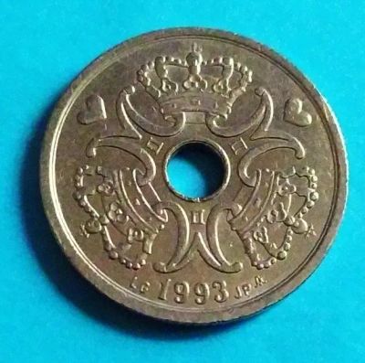 Лот: 22227604. Фото: 1. Дания 2 кроны 1993 Маргрете II. Европа