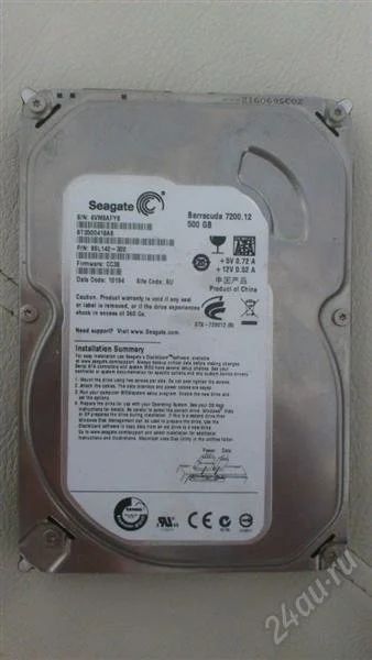 Лот: 2577797. Фото: 1. Seagate barracuda 500 ГБ. Жёсткие диски (HDD)