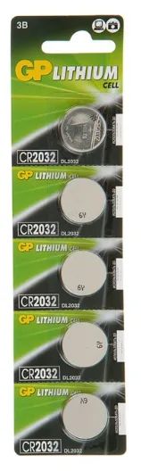 Лот: 21766690. Фото: 1. Батарейка GP CR 2032 5BL. Батарейки, аккумуляторы, элементы питания