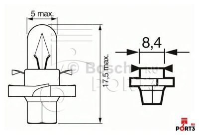 Лот: 11546046. Фото: 1. Лампа (12В-1.5Вт) Bosch Pure Light... Оптика и освещение