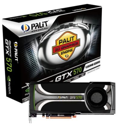 Лот: 6640951. Фото: 1. Видеокарта Palit GeForce GTX 570... Видеокарты