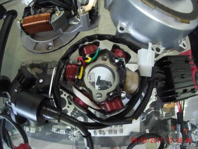 Лот: 9901178. Фото: 1. Статор генератора TTR125 (6 катушек... Запчасти