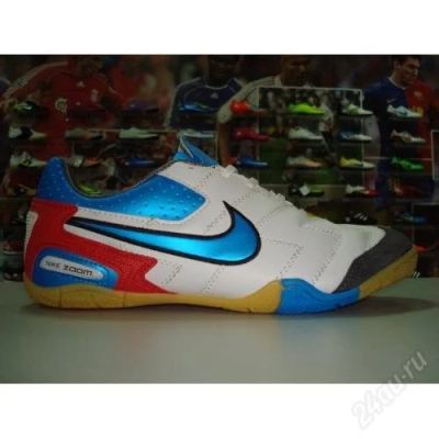 Лот: 1285648. Фото: 1. Nike T-5 FS white/blue. Кеды, кроссовки, слипоны
