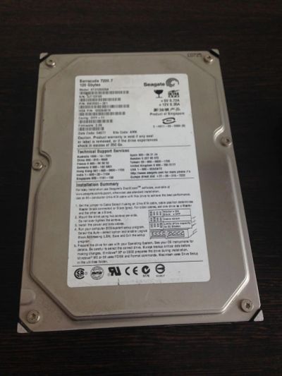 Лот: 9163552. Фото: 1. Seagate Barracuda 7200.7, 120Gb. Жёсткие диски (HDD)