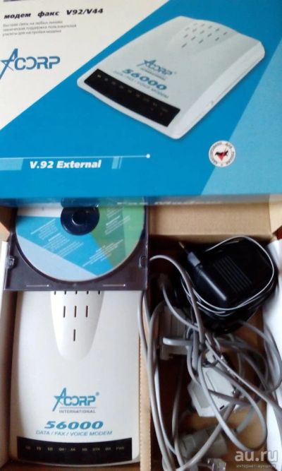 Лот: 9426211. Фото: 1. Fax Modem Acorp 56000 V92/V44. Другое (сетевые устройства)
