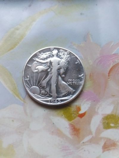 Лот: 16912934. Фото: 1. С рубля!США.Полудоллар 1945 с... Америка