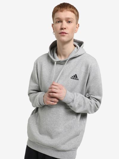 Лот: 23228236. Фото: 1. Худи adidas Feelcozy, Серый. Легкие куртки, толстовки