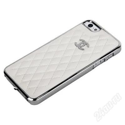 Лот: 2384802. Фото: 1. Накладка CHANEL для iPhone 5 серебряная... Чехлы, бамперы