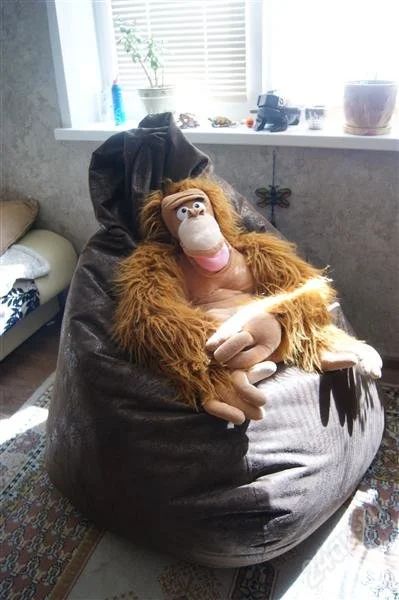 Лот: 1812667. Фото: 1. кресло-мешок бин-бег 300л замша. Кресла-мешки