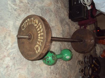Лот: 3304897. Фото: 1. Штанга ~20-25 кг торг обмен. Штанги, блины