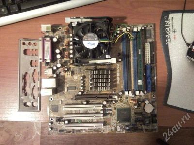 Лот: 690615. Фото: 1. asus p4p800-vm прескот 800 шина... Материнские платы