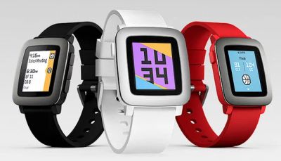Лот: 9726240. Фото: 1. Новые смарт часы Pebble Time черные... Смарт-часы, фитнес-браслеты, аксессуары