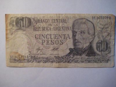 Лот: 3435778. Фото: 1. 50 песо Аргентина 1970-80гг. Америка