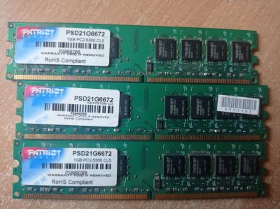 Лот: 19338596. Фото: 1. Patriot ddr2 1 gb (3gb). Оперативная память