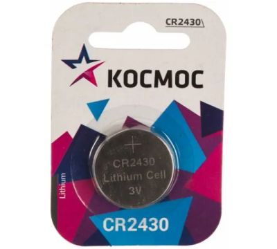 Лот: 19212183. Фото: 1. Батарейка Космос СR 2430 ВL1... Батарейки, аккумуляторы, элементы питания