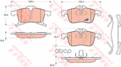 Лот: 21874462. Фото: 1. Колодки Передние Opel Astra H... Другое (автозапчасти)