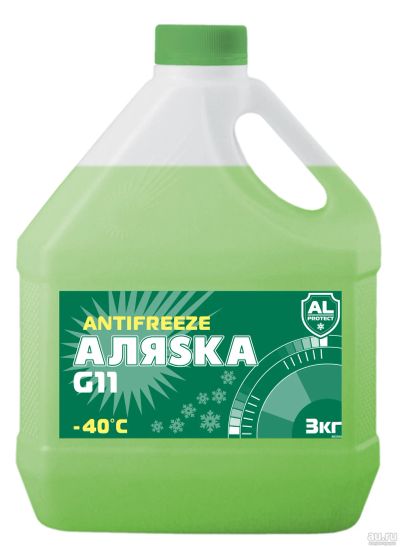 Лот: 18584569. Фото: 1. Антифриз аляска -40 g11 green... Масла, жидкости