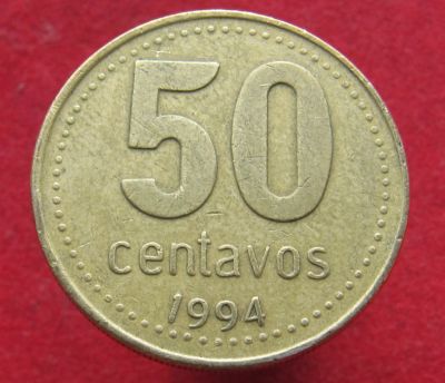 Лот: 15439171. Фото: 1. Аргентина 50 сентаво, 1994г. Остальные страны
