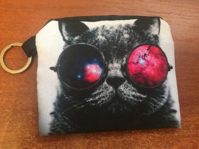 Лот: 9478469. Фото: 1. Кошелек с котом в очках. Бумажники, кошельки, портмоне