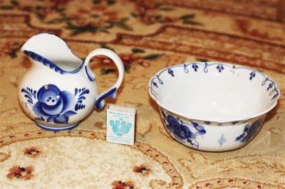 Лот: 842200. Фото: 1. Гжель, сливочник. Другое (домашний быт)