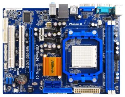 Лот: 5983085. Фото: 1. Материнская плата ASRock N68-GS3... Материнские платы