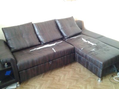 Лот: 4309825. Фото: 1. диван кожаный. Диваны