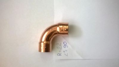 Лот: 5239555. Фото: 1. угол медный 22. Фитинги, подводка