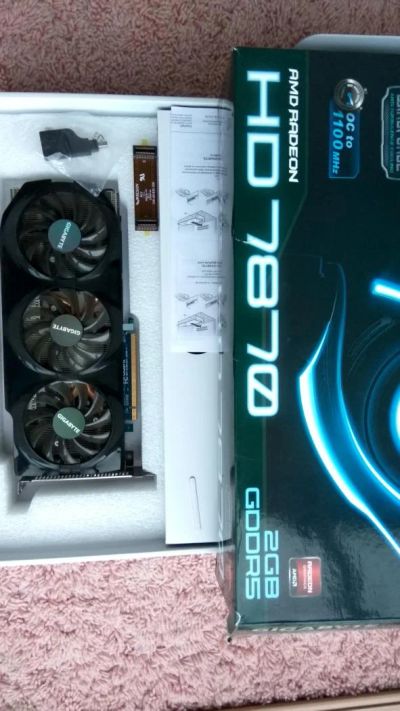Лот: 10472094. Фото: 1. Gigabyte Radeon HD 7870 1100Mhz... Видеокарты
