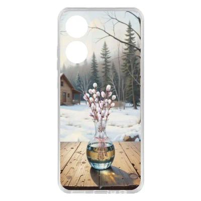 Лот: 25134740. Фото: 1. Чехол Krutoff Clear Case "Верба... Чехлы, бамперы