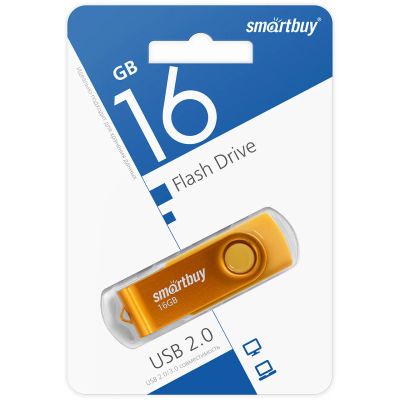 Лот: 20868180. Фото: 1. Флешка USB 2.0 16GB SmartBuy Twist... USB-флеш карты