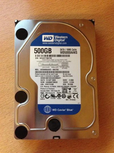 Лот: 3843622. Фото: 1. Жеский диск hdd 500gb. Жёсткие диски (HDD)