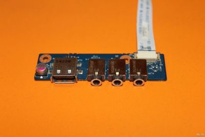 Лот: 10190612. Фото: 1. Б/У плата Audio и USB на шлейфе... Печатные платы