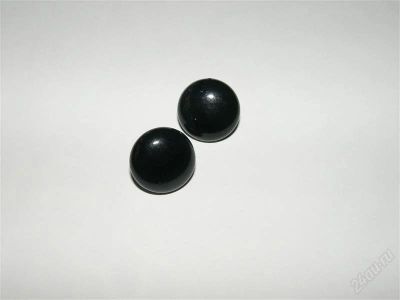 Лот: 1124290. Фото: 1. пуссеты черные. Серьги, каффы