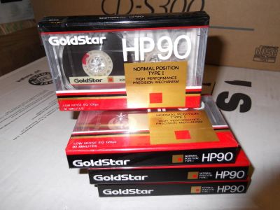 Лот: 6894131. Фото: 1. Аудиокассеты Gold Star новые в... Кассетные деки, магнитофоны