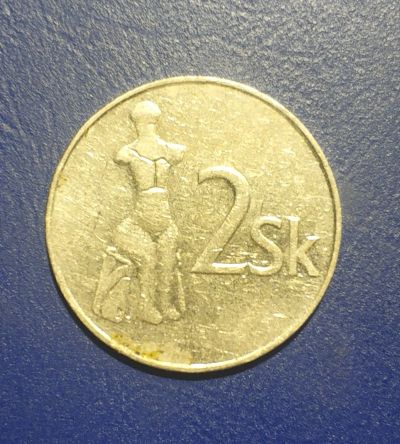 Лот: 25065371. Фото: 1. Словакия 2 кроны 1993 г. Европа