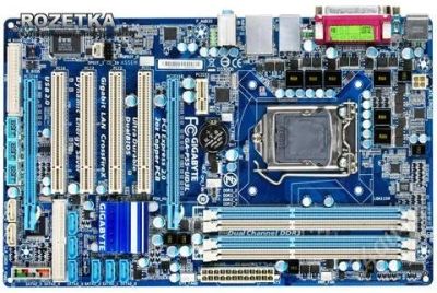 Лот: 2191377. Фото: 1. GIGABYTE GA-P55A-UD3R + Intel... Материнские платы