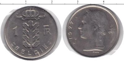 Лот: 15256810. Фото: 1. 1 франк Бельгия 1977 belgie. Европа