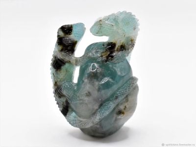 Лот: 20596826. Фото: 1. 149.81 ct. Резные Игуаны из камня... Драгоценные и поделочные камни