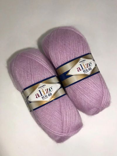 Лот: 16716288. Фото: 1. Пряжа ALIZE Angora Real 40 , 40... Ткани, нитки, пряжа