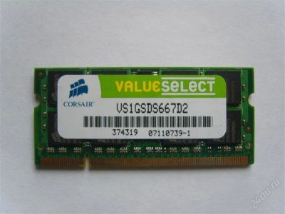 Лот: 2909855. Фото: 1. Память для ноутбука Corsair 1Gb... Оперативная память
